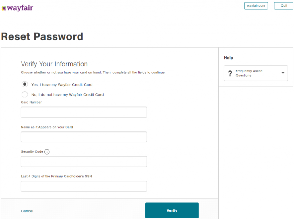 Wayfair Credit Card Login Guide