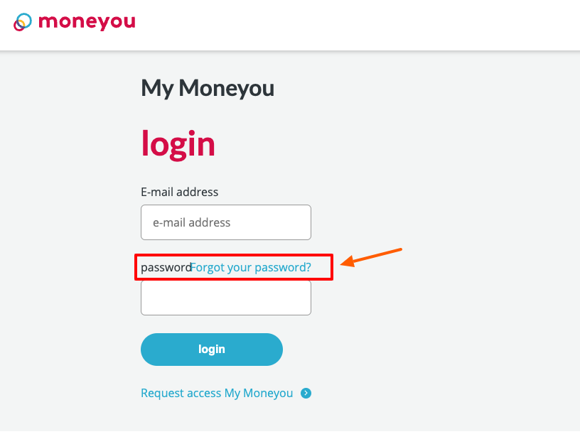 moneyou forgot password
